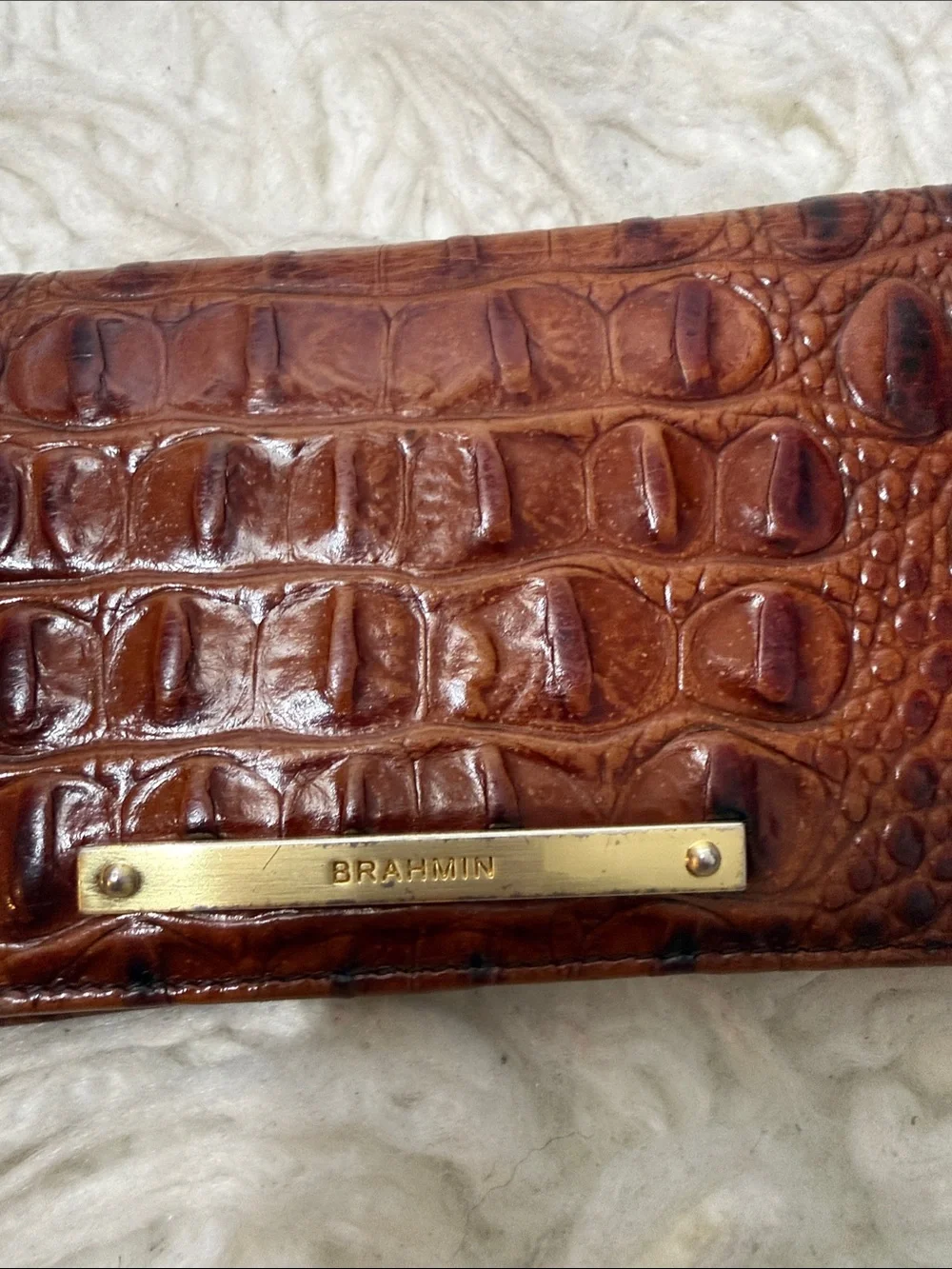 Brahmin croc embossed